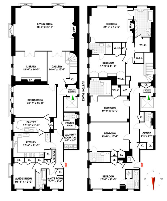 Floorplan for 4 Sutton Place