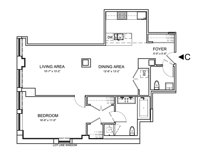 Floorplan for 140 West 22nd Street, 10C