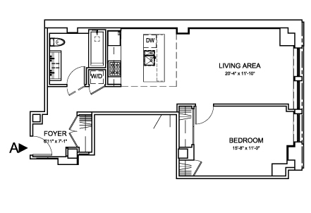 Floorplan for 140 West 22nd Street, 7A