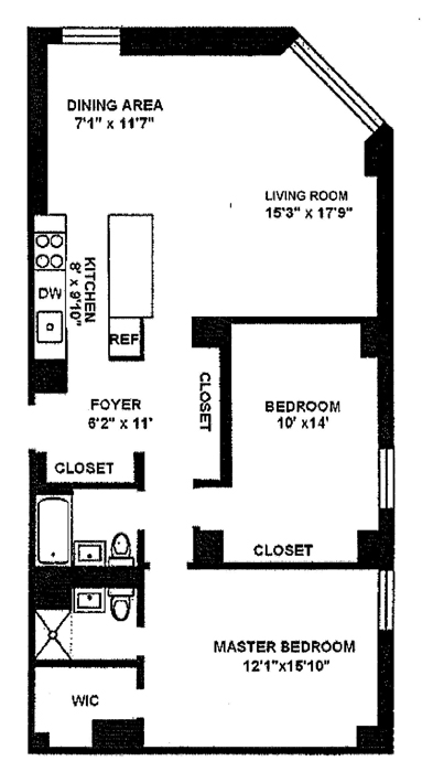 Floorplan for 1601 Third Avenue