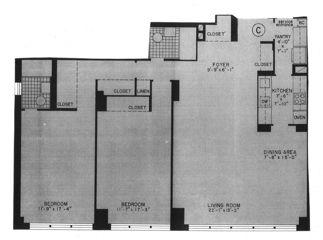 Floorplan for 201 East 66th Street