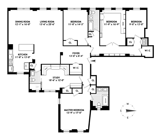 Floorplan for 1119 Lake Terrace, 107