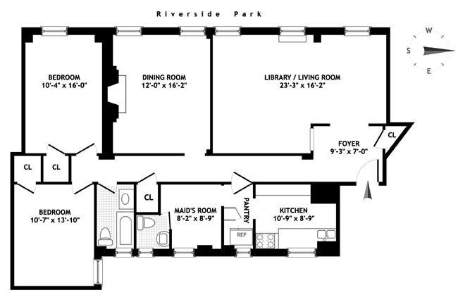Floorplan for 440 Riverside Drive