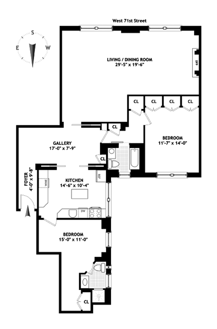 Floorplan for 119 West 71st Street