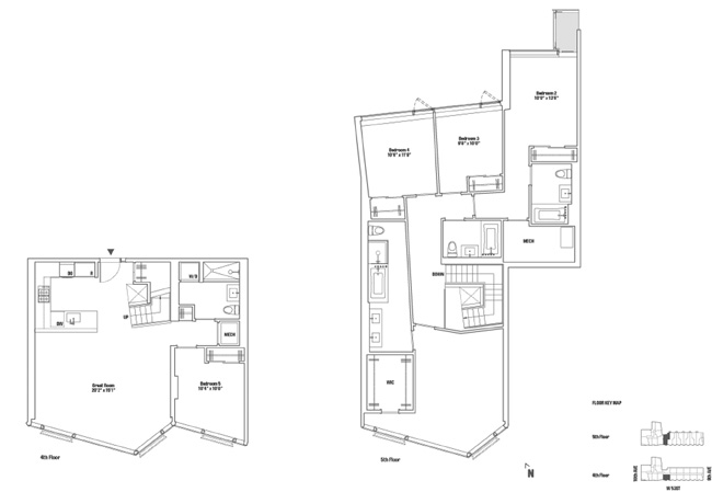 Floorplan for 425 West 53rd Street, 409
