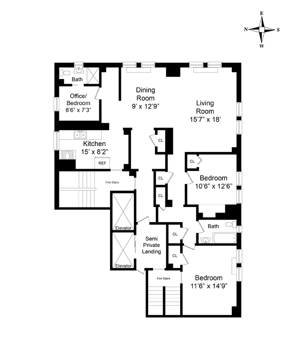 Floorplan for 360 Riverside Drive