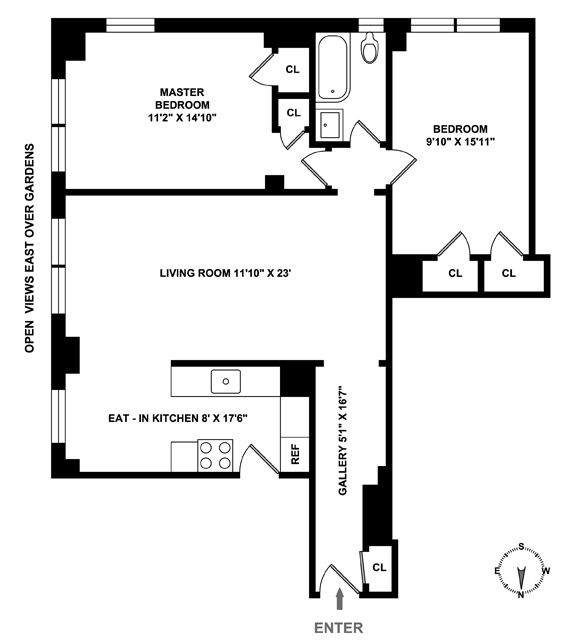 Floorplan for 285 Riverside Drive
