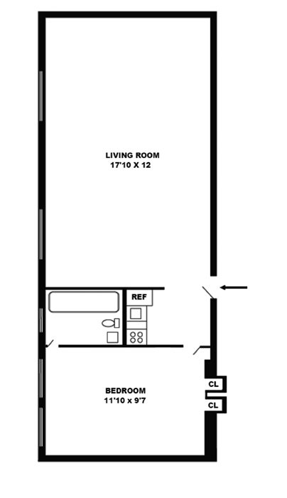 Floorplan for 205 West 54th Street