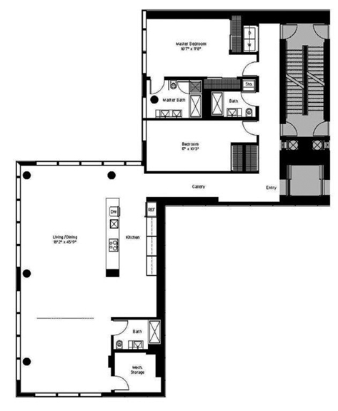 Floorplan for 245 Tenth Avenue, 9 WEST