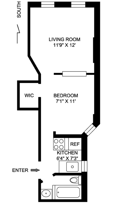 Floorplan for 520 West 50th Street