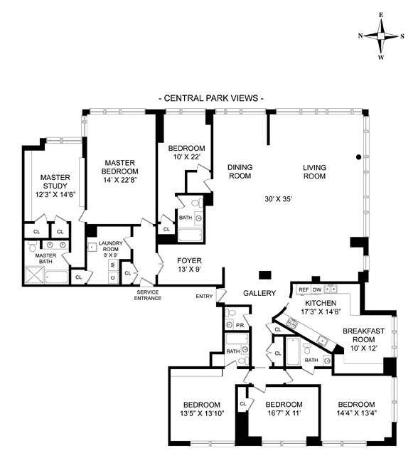 Floorplan for 101 West 67th Street