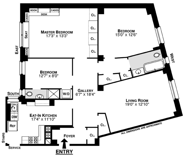 Floorplan for 230 West 105th Street