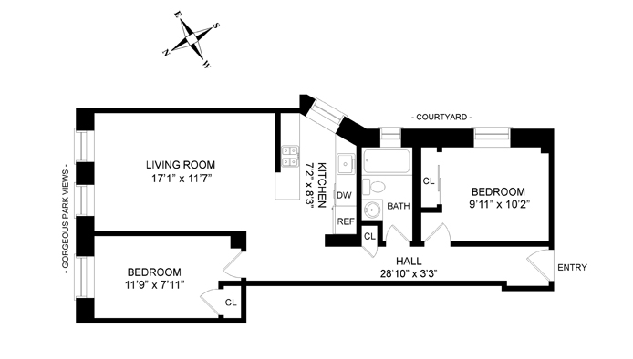 Floorplan for 7811 Sheridan St