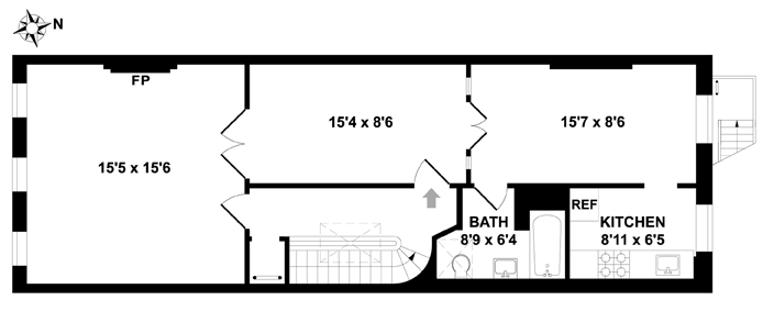 Floorplan for 161 A Carroll Street, 3