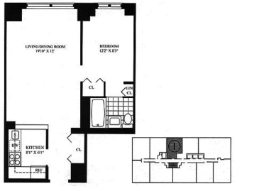 Floorplan for 60 West 66th Street, 25I
