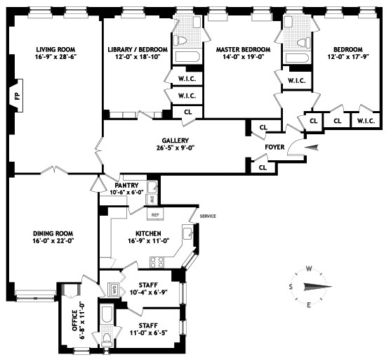Floorplan for 1115 Fifth Avenue