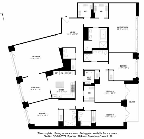 Floorplan for 2150 Broadway