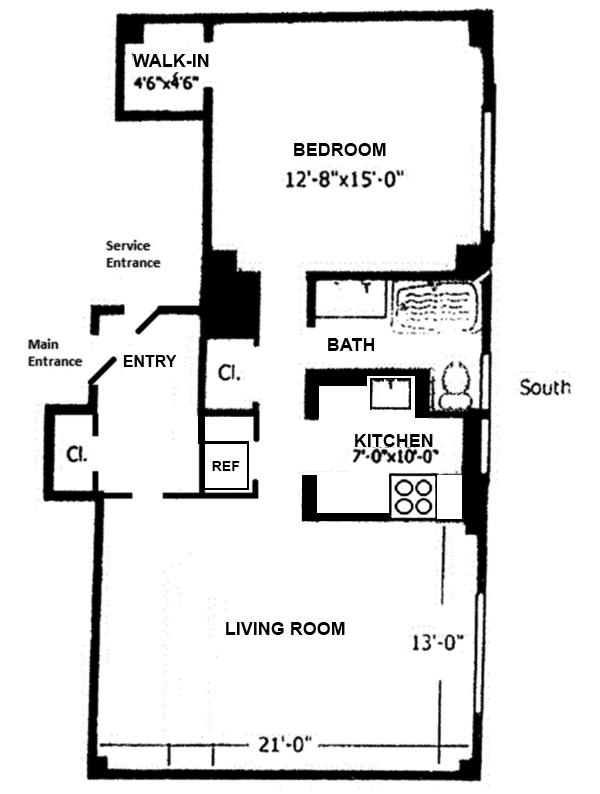 Floorplan for 425 East 51st Street, 9B