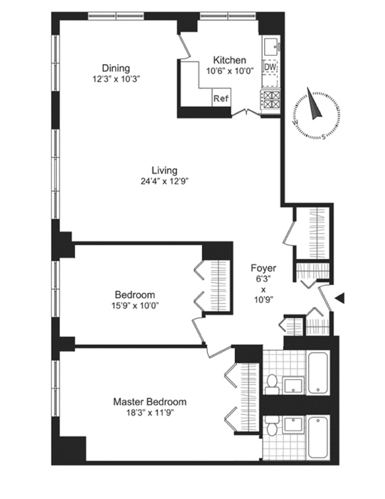 Floorplan for 400 East 54th Street