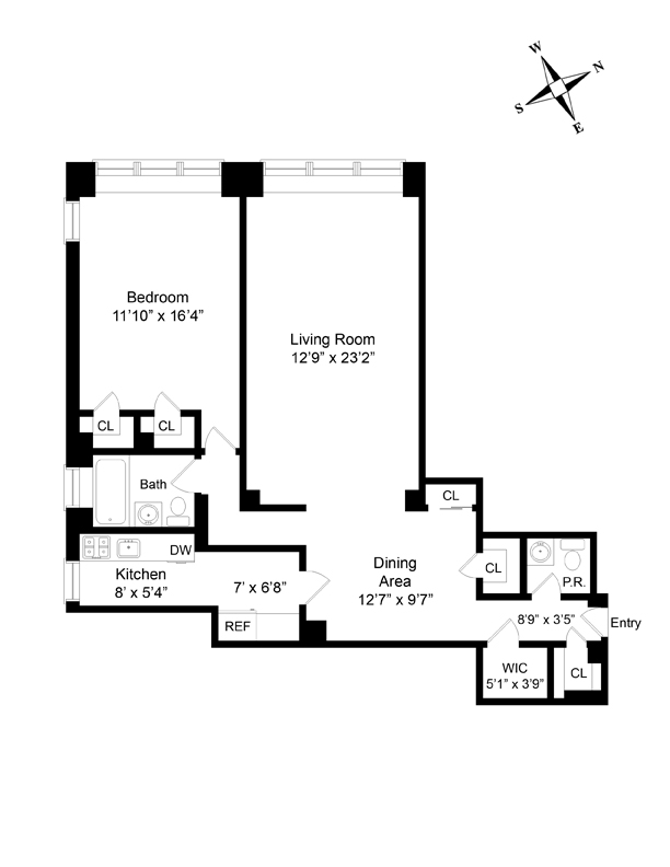 Floorplan for 45 Sutton Place South