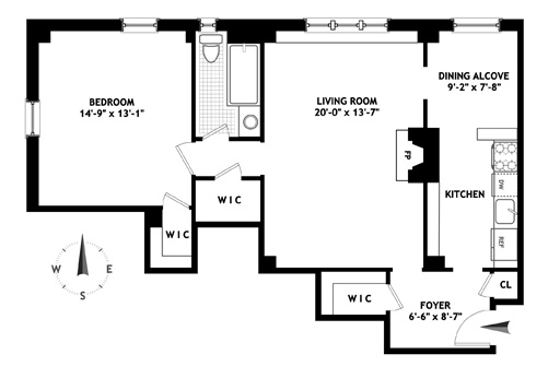 Floorplan for 433 East 51st Street