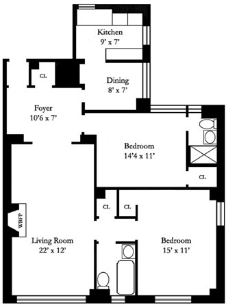 Floorplan for 166 East 96th Street