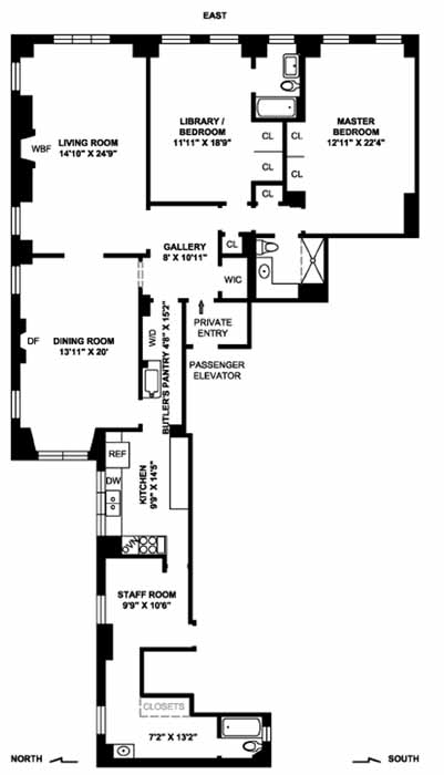 Floorplan for 30 Sutton Place