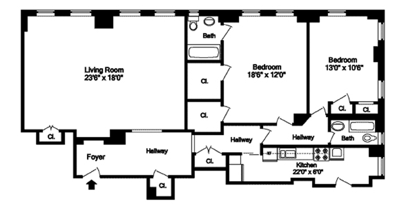 Floorplan for 447 East 57th Street