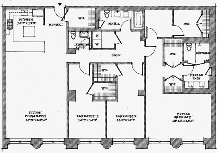 Floorplan for 138 Pierrepont Street, 4E