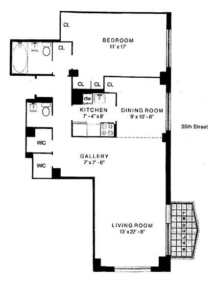 Floorplan for 132 East 35th Street