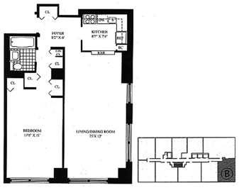 Floorplan for 60 West 66th Street, 36B