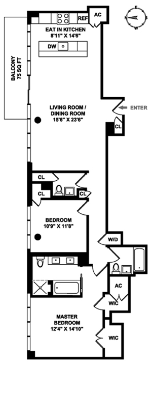 Floorplan for Penthouse With Private Parking Space