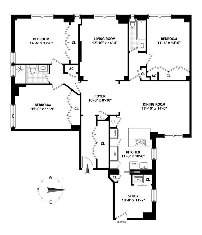 Floorplan for 360 Riverside Drive