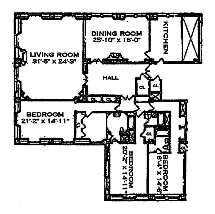 Floorplan for East 50th Street