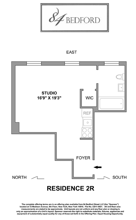 Floorplan for 84 Bedford Street
