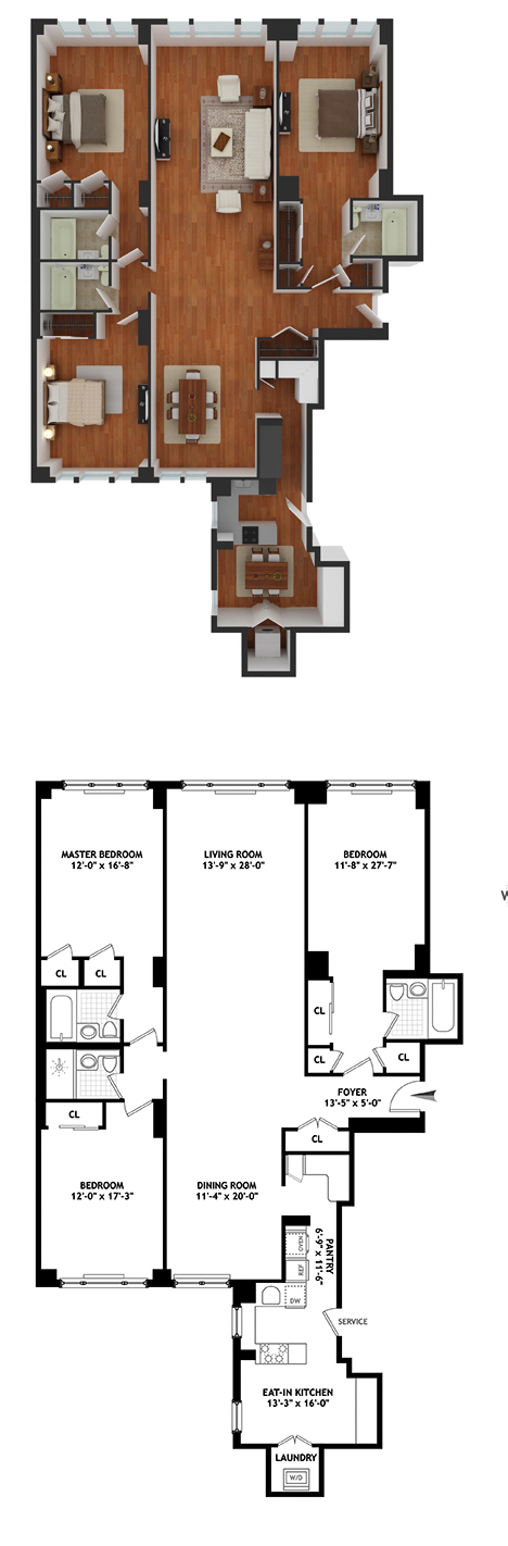 Floorplan for 16 Sutton Place