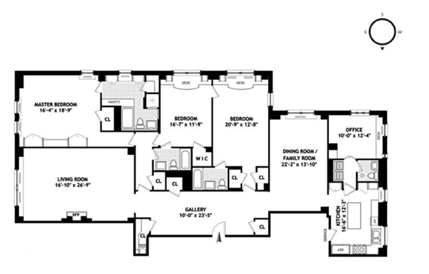 Floorplan for 145 Central Park West