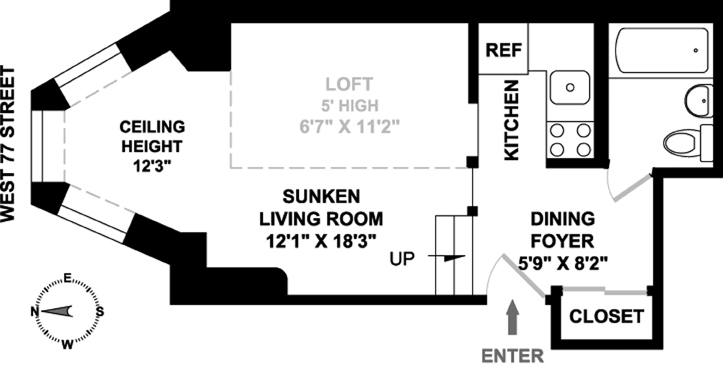 Floorplan for 264 West 77th Street