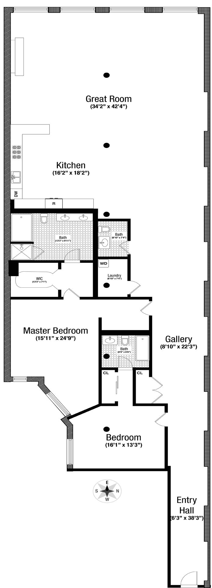 Floorplan for 56 Crosby Street, 3A1