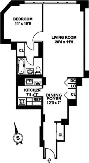Floorplan for 520 East 72nd Street, 11F