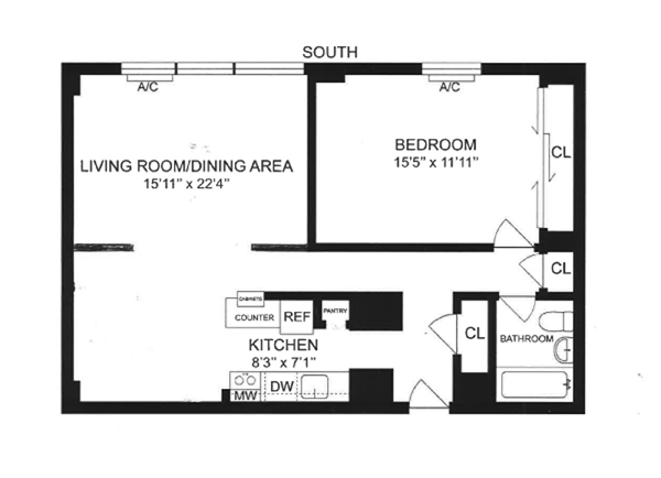 Floorplan for 1623 Third Avenue