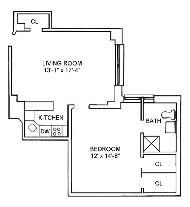 Floorplan for 157 East 72nd Street, 1E