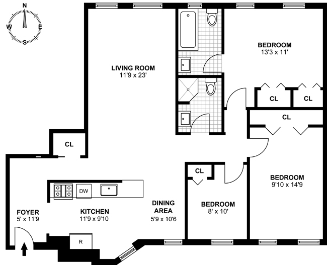 Floorplan for 418 St Johns Place