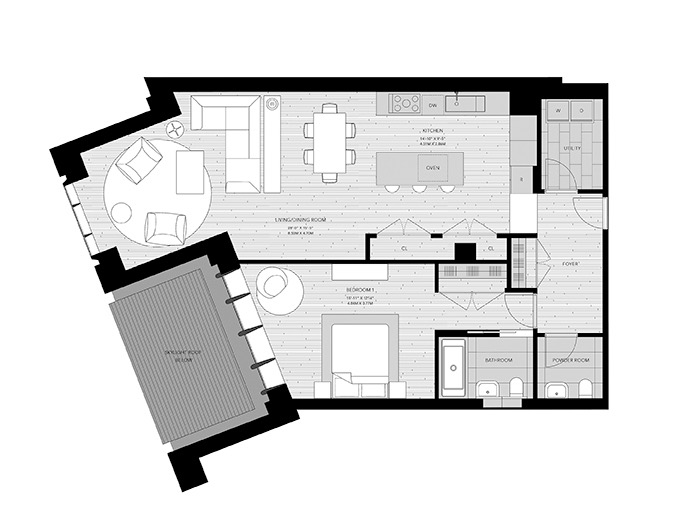 Floorplan for 551 West 21st Street, 3B