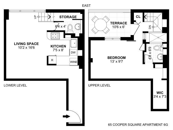 Floorplan for 65 Cooper Square