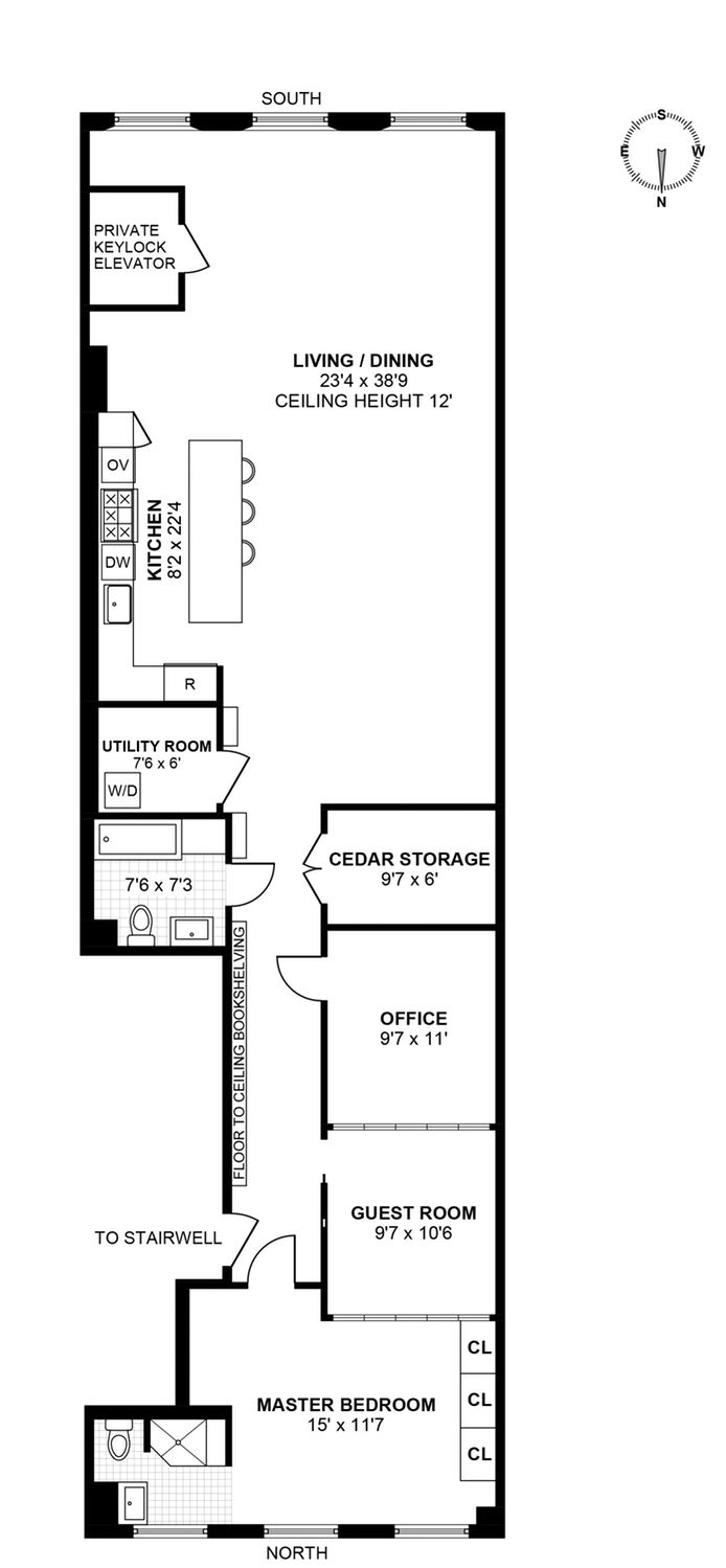 Floorplan for 464 Broome Street