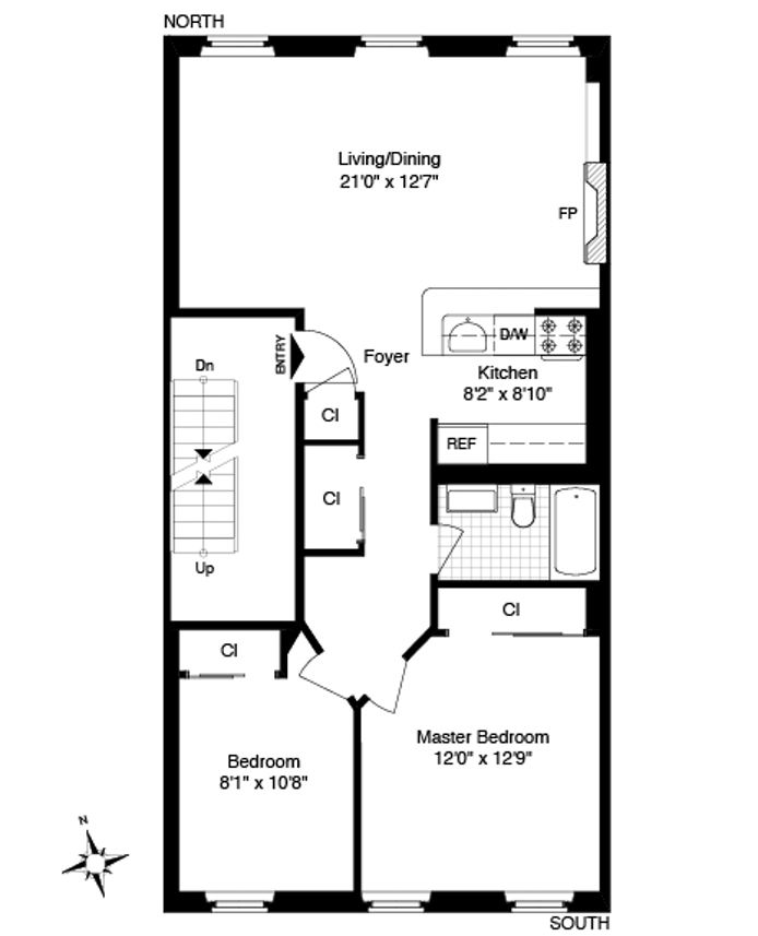 Floorplan for 481 3rd Street