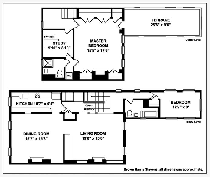 Floorplan for Townhouse Upper Duplex