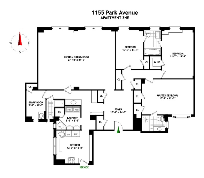 Floorplan for 1155 Park Avenue