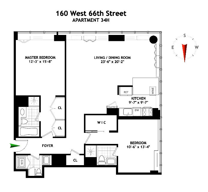 Floorplan for 160 West 66th Street